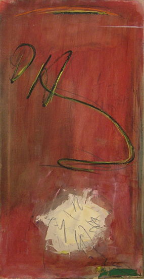    Over White Flower,&nbsp;  1959, Oil on Linen, 42" x 22" 