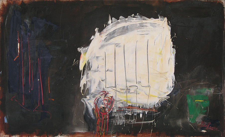    Figure in Night City,  &nbsp;1959, Oil on Linen, 34" x 56"&nbsp; 