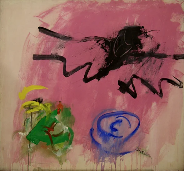 Angel of Death , 1962, Acrylic on linen, 51" x 55"