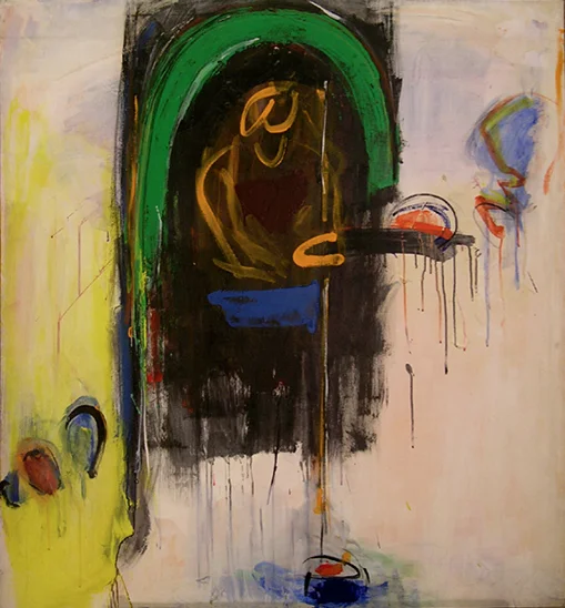 Woman at the Well , 1962, Acrylic on linen, 54" x 50"