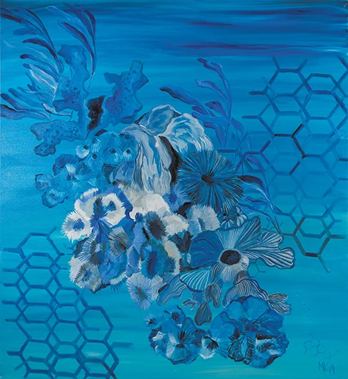Oceana , 2014, Oil on Canvas, 65" x 65"