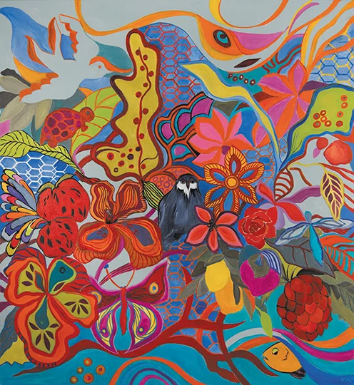 Fantasia , 2014, Oil on Canvas, 65" x 65"