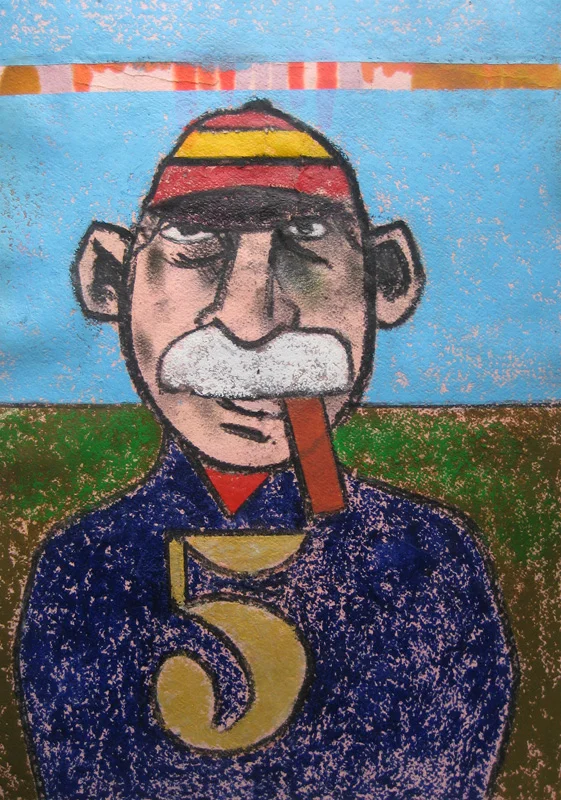 Self-Portrait , 1980-2006, Oil Pastel on Arches Paper, 23" x 16"