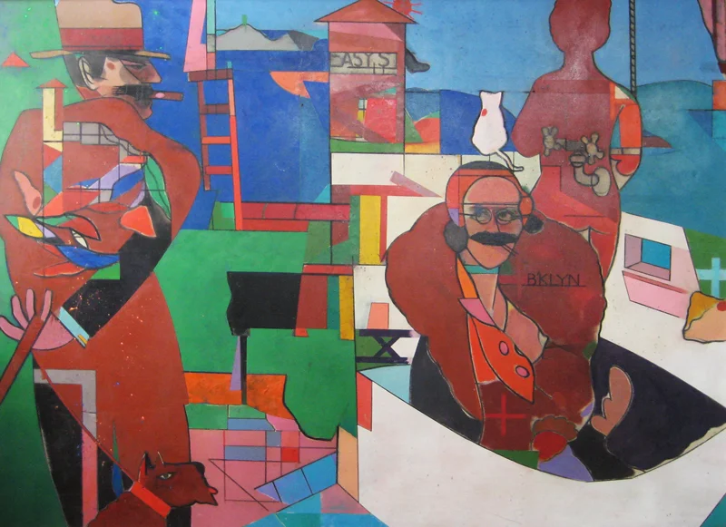 The Cubist 1982 , 1982-1985, Oil on Canvas, 48" x 66"