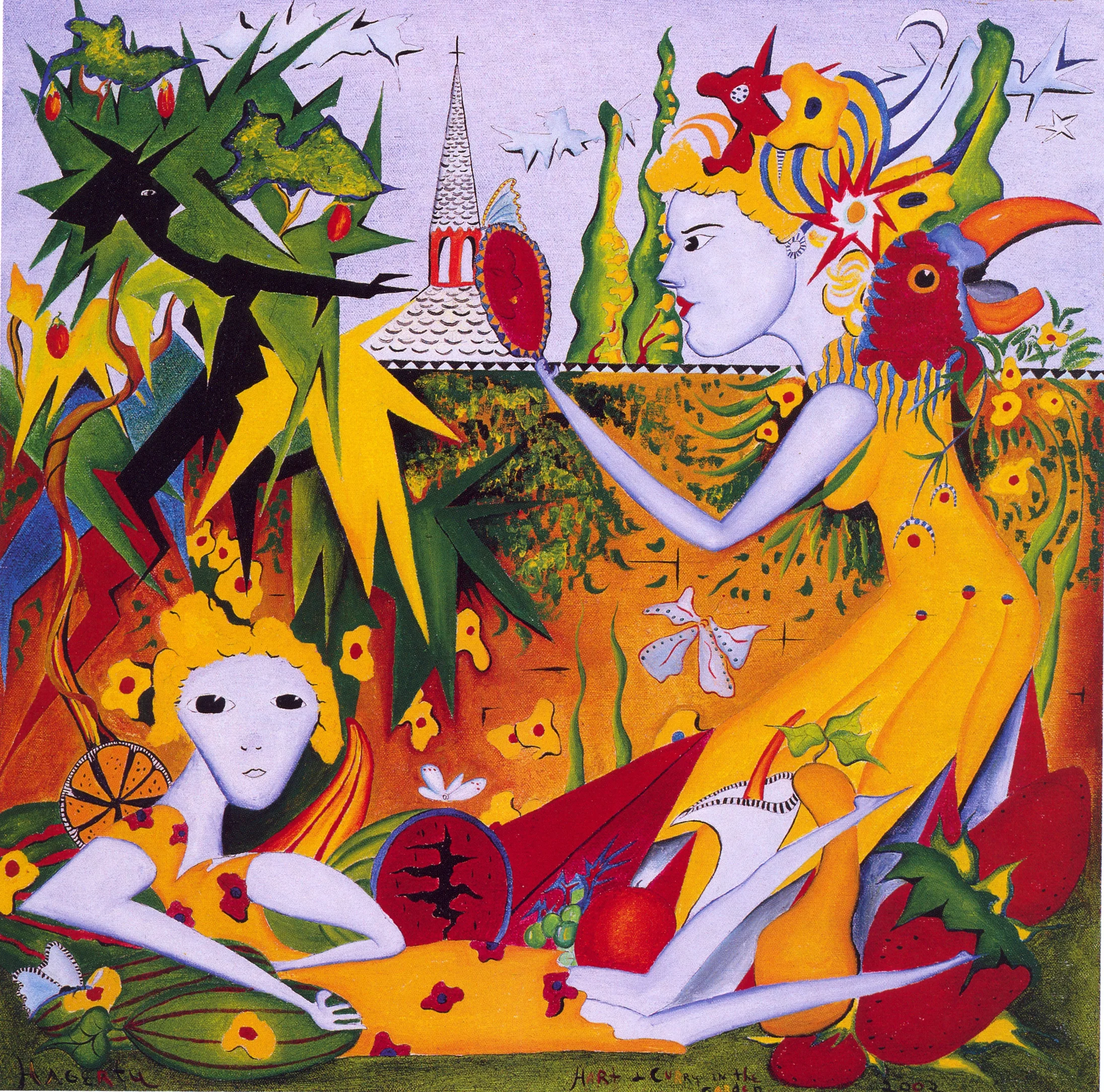 Richard C. Hagerty Daughters in the Garden, 2002, Oil on Canvas, 2' x 2'