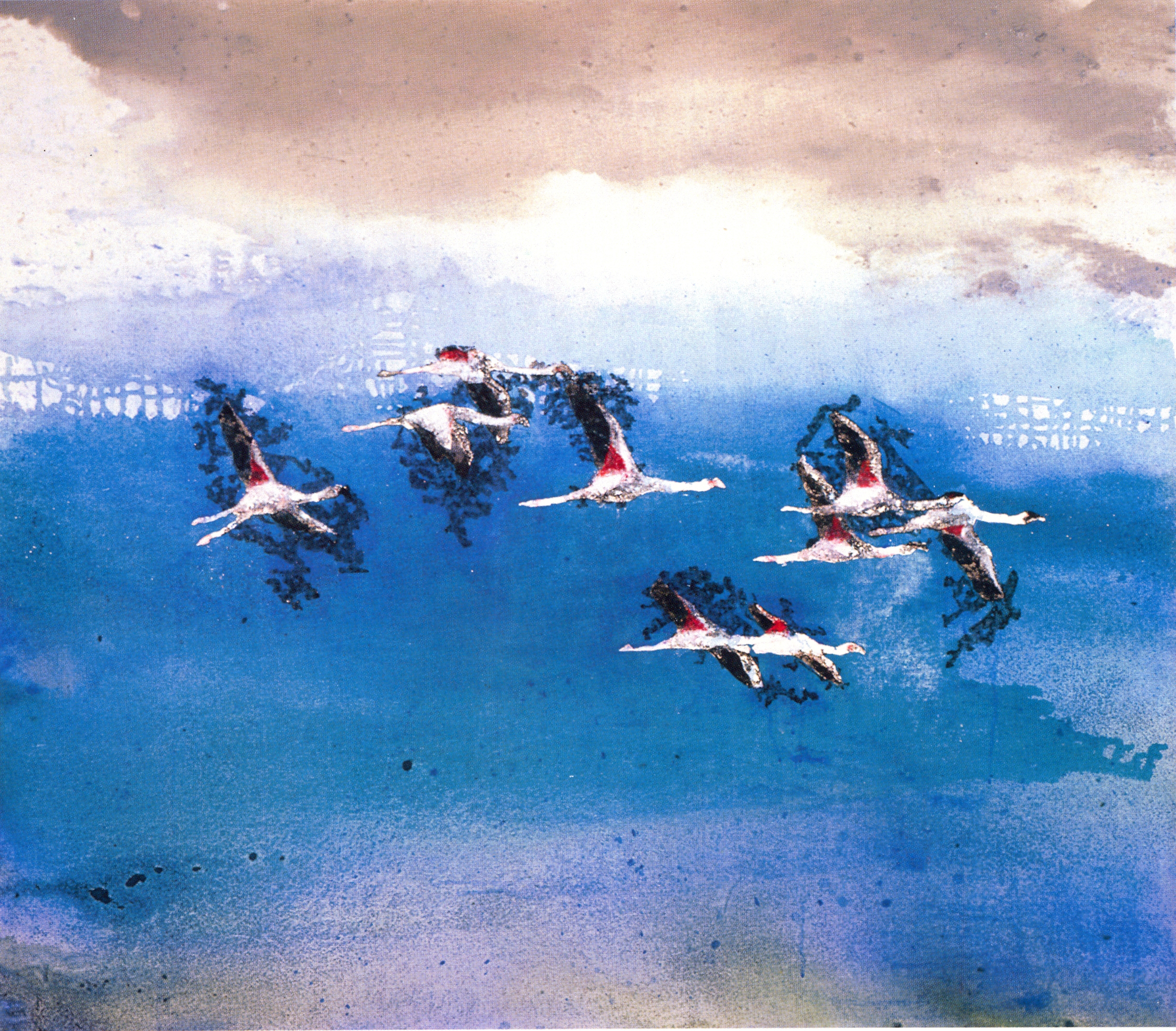 Shi-Ling Hsiang Above Ngorongoro, 2002, Acrylic on Canvas, 42" x 48"
