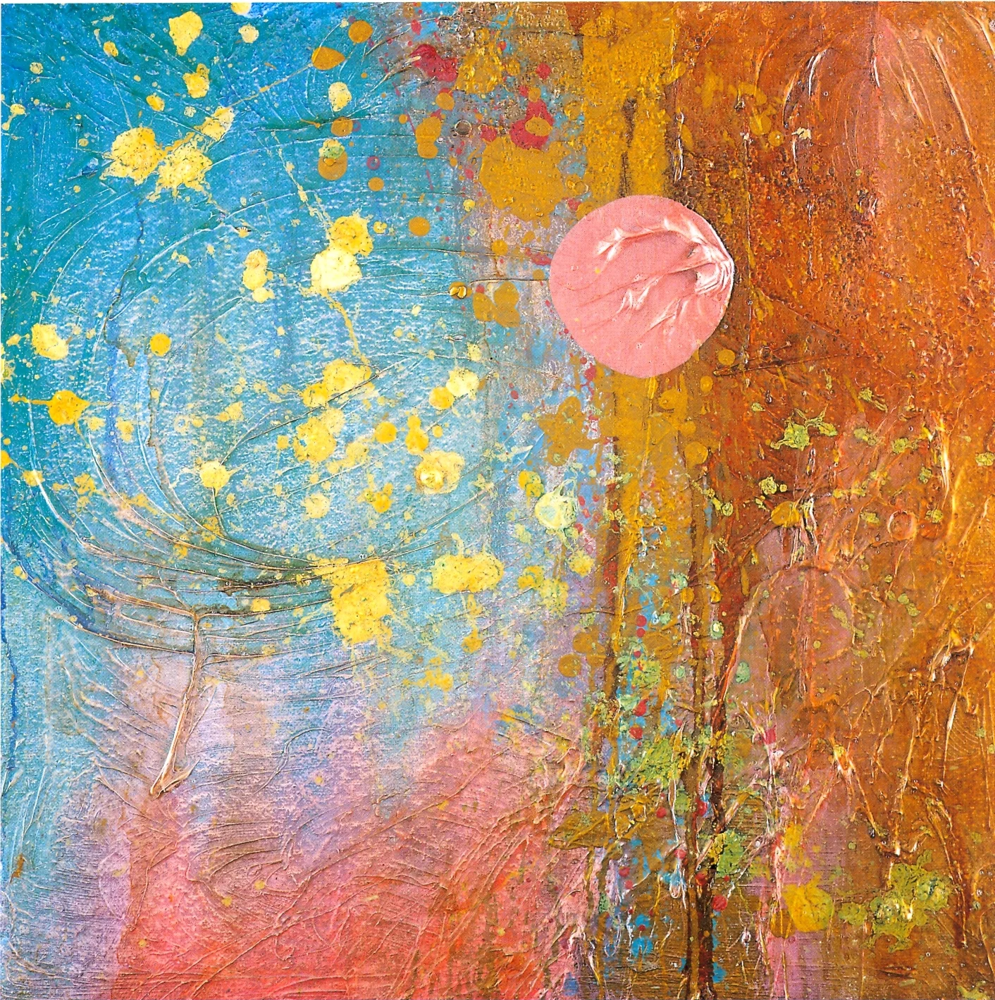 Lawrence Abrahamsen, Ananda, 2002, Oil, Acrylic, Metal Powders, Leaf & Resins on Celotex, 24" x 24"