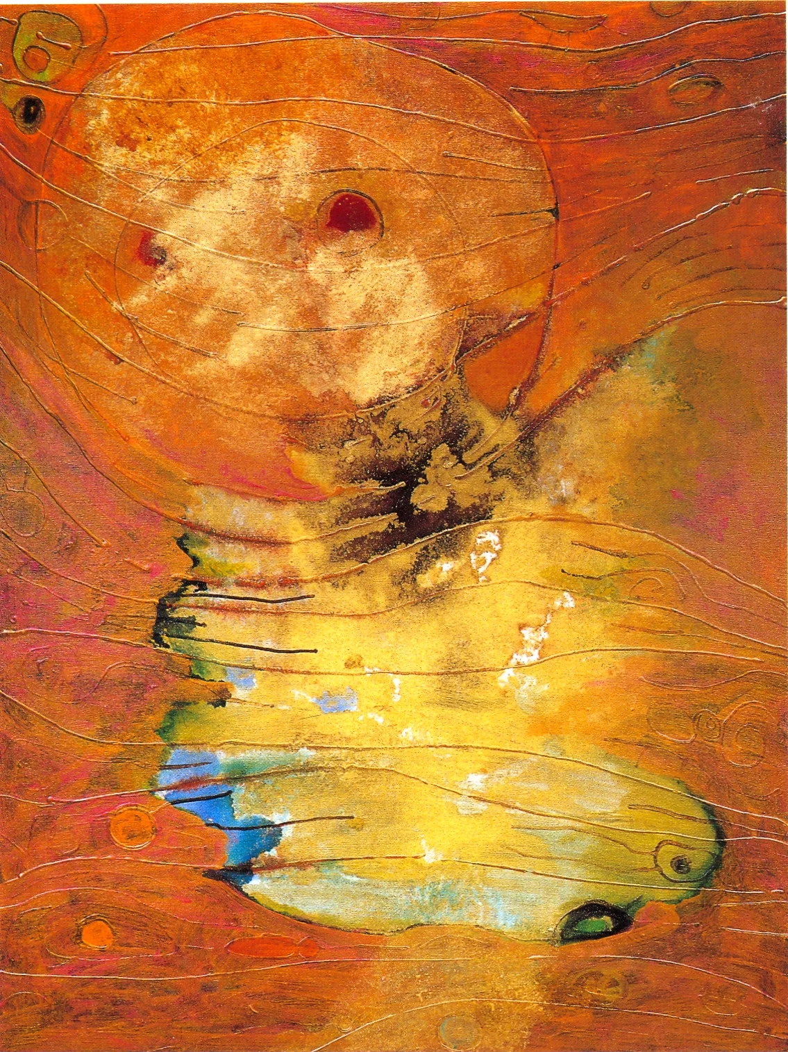 Fran Bull, Shekhinah, 2002, Acrylic & Mixed Media on Canvas, 48 1/4" x 36"