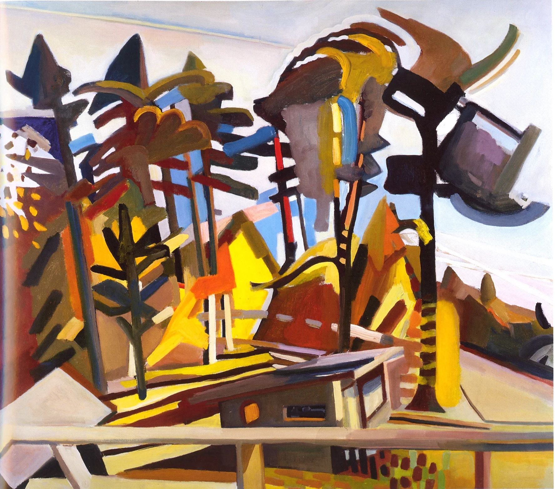 Off the Roof, 2002, Oil on canvas, 41" x 47"