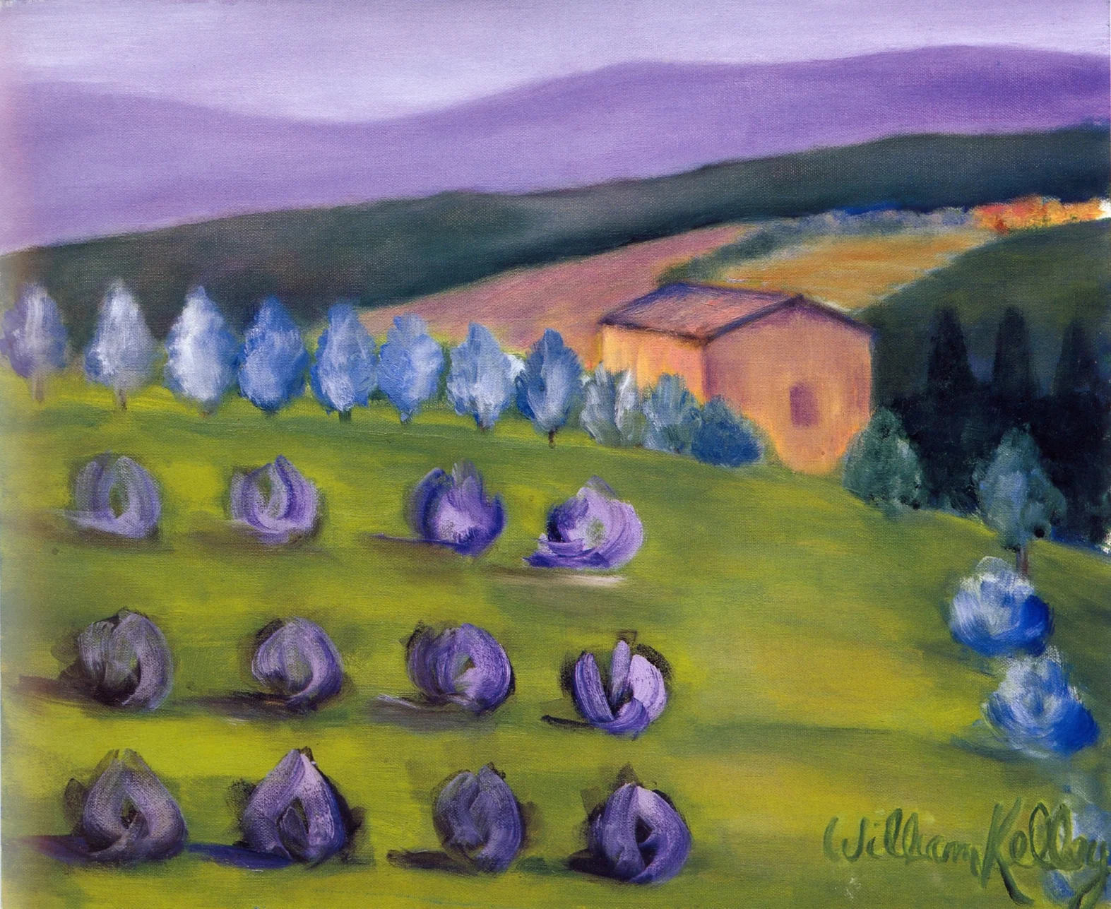 Il Paesaggio Viola, Chianti Oil on canvas, 20’’ x 24’’, 2004