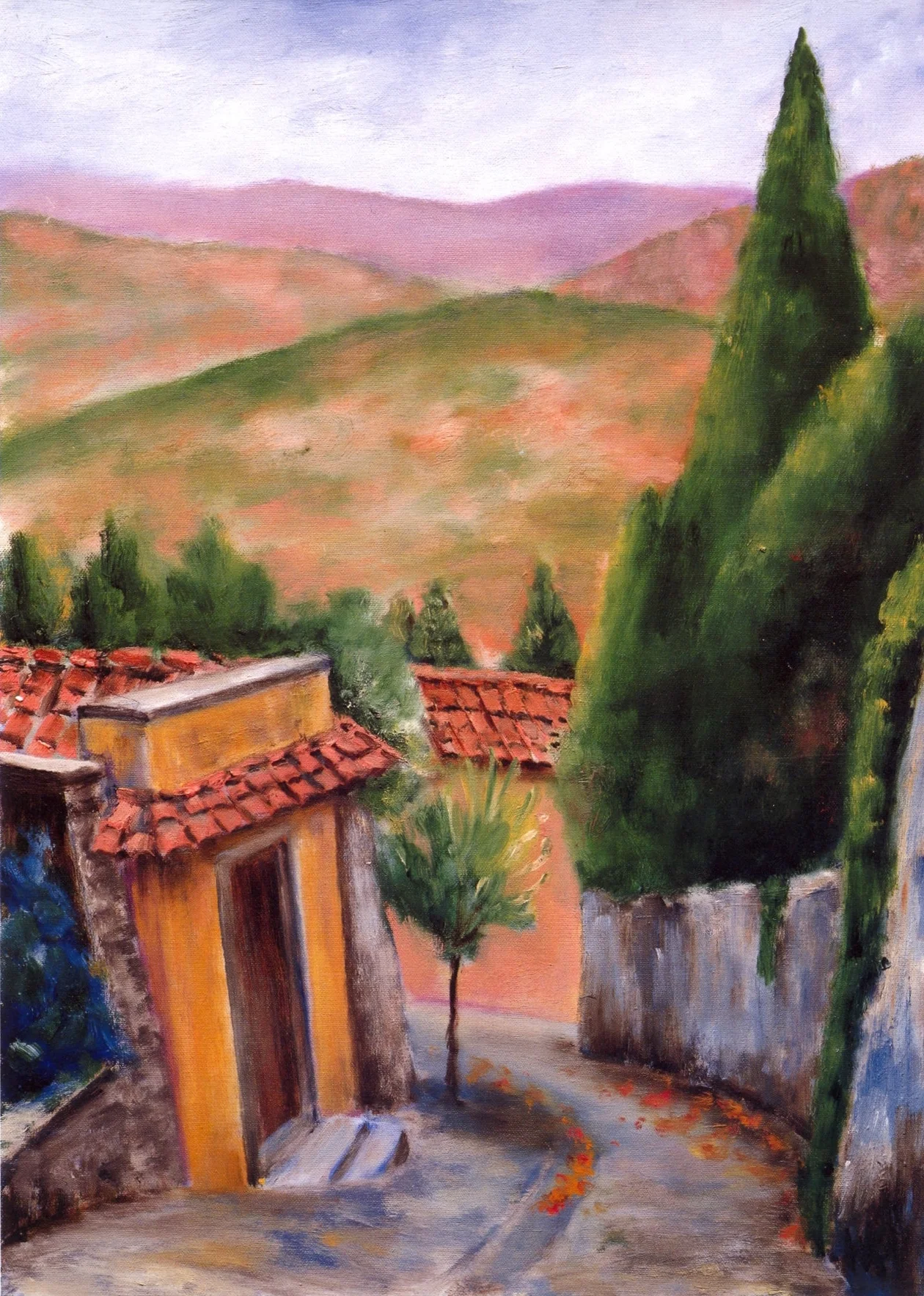 Via de San Francesco, Fiesole Oil on canvas, 20’’ x 28’’, 2004
