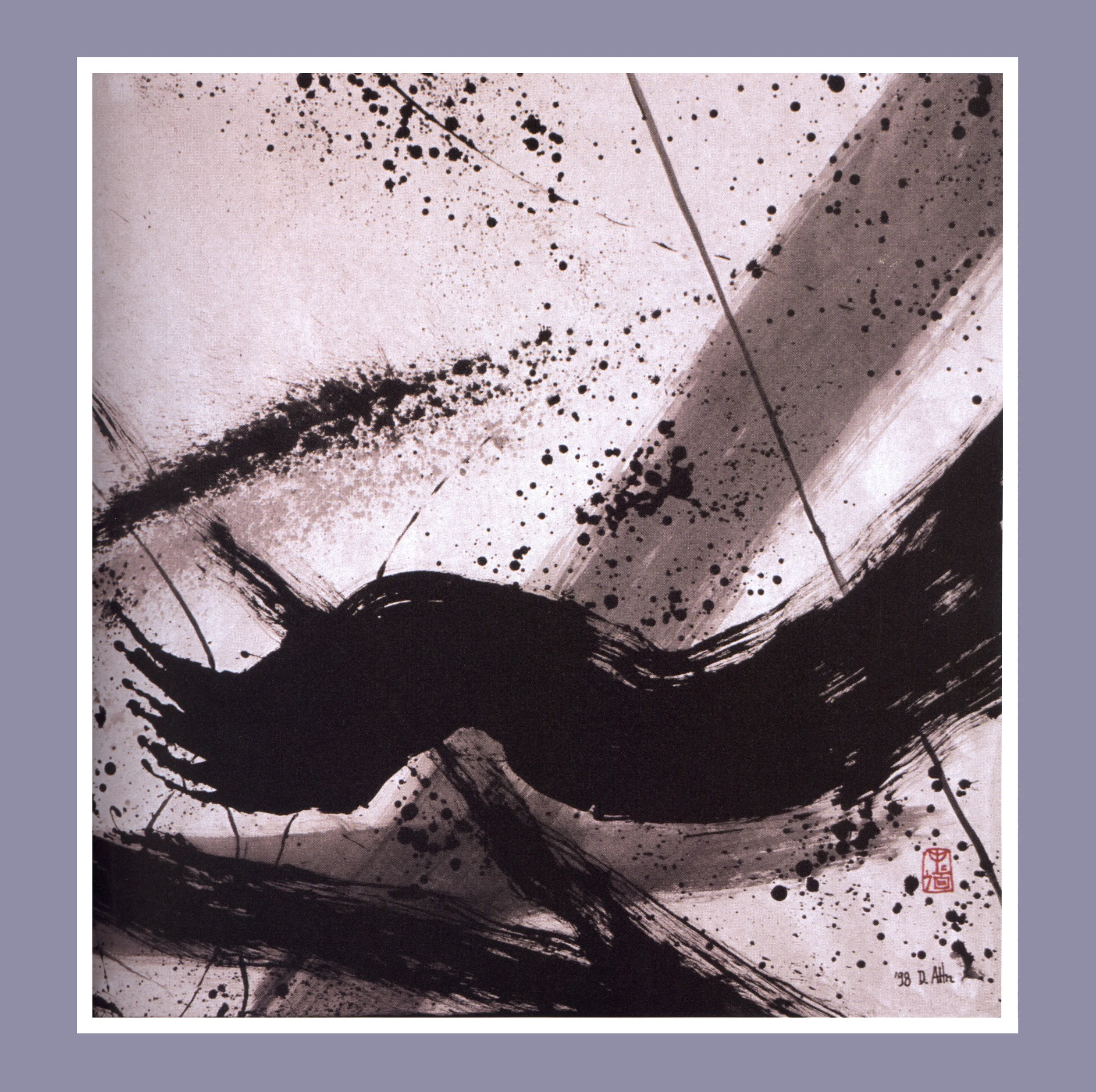 Zen Wave Ink on rice paper, 34’’ x 34’’, 1998