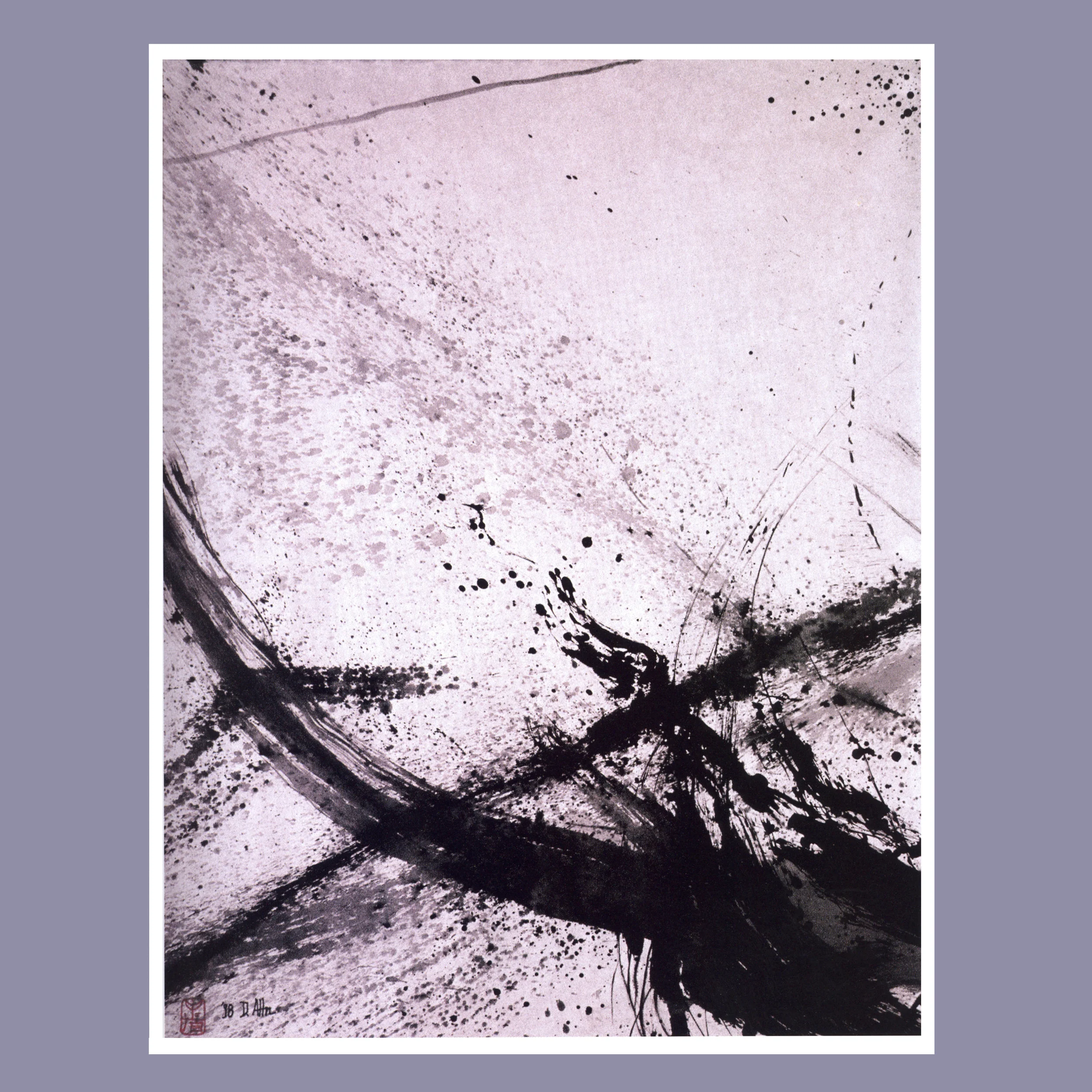 Zen & Wave II Ink on rice paper, 32’’ x 38 1/2’’, 1998