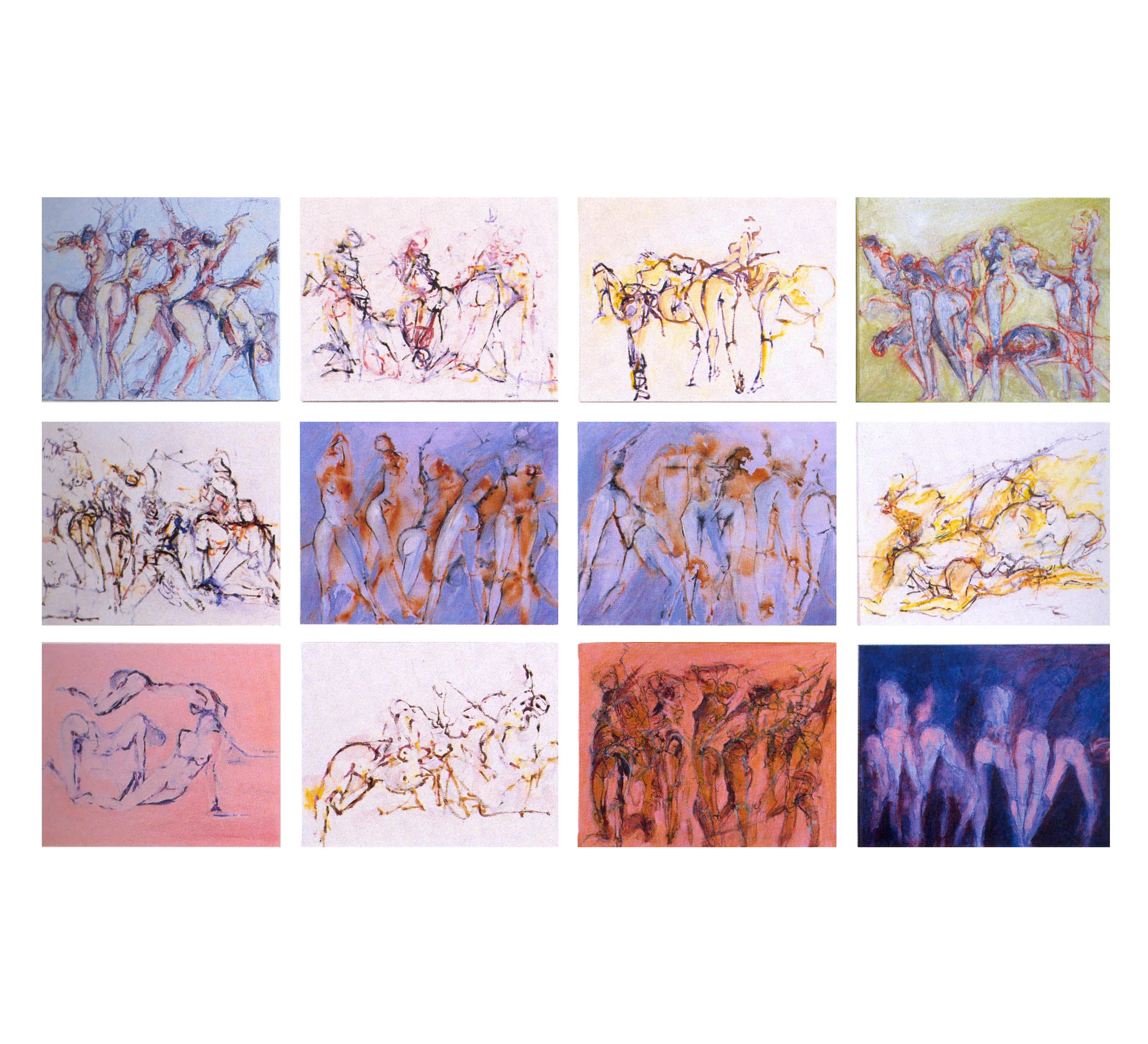 Gary M. Welton Barre Series Collection #1, 2003, Oil on Canvas, 16" x 20” Each
