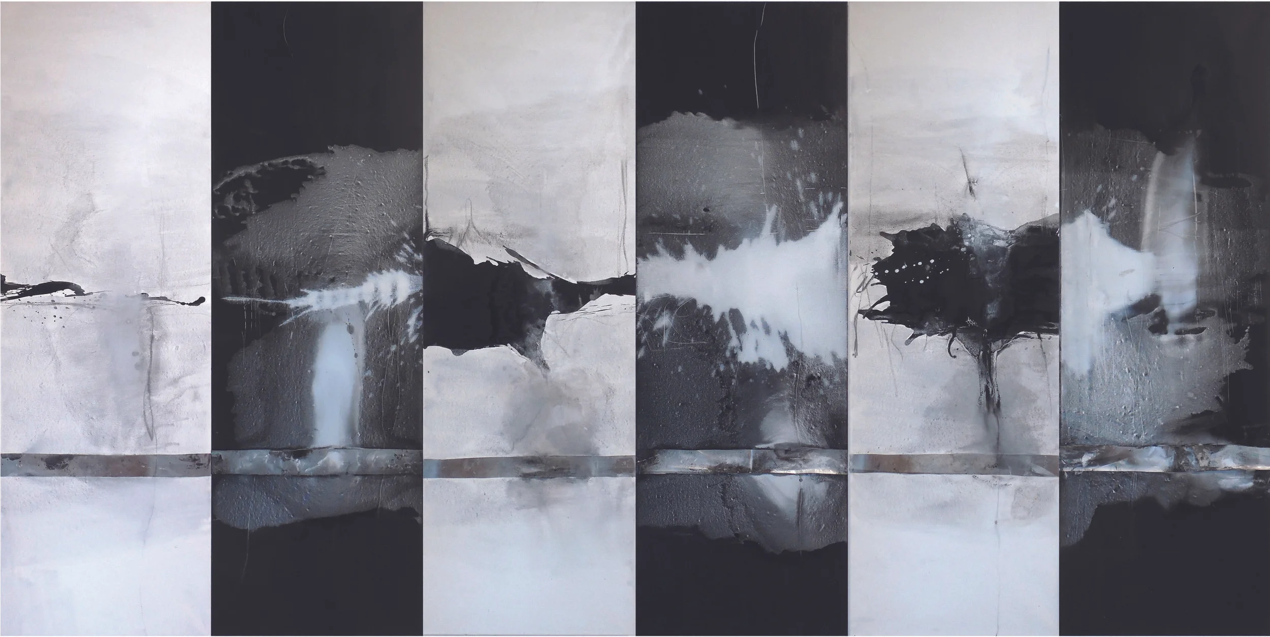 Coup I, II, III, IV, V & VI Oil / Mixed Media, 60” x 120”, 2017