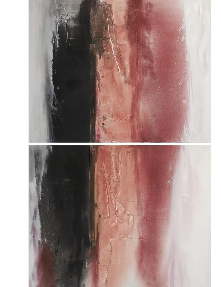 In the Pink V Oil / Mixed Media, 60” x 36” (Diptych) , 2018
