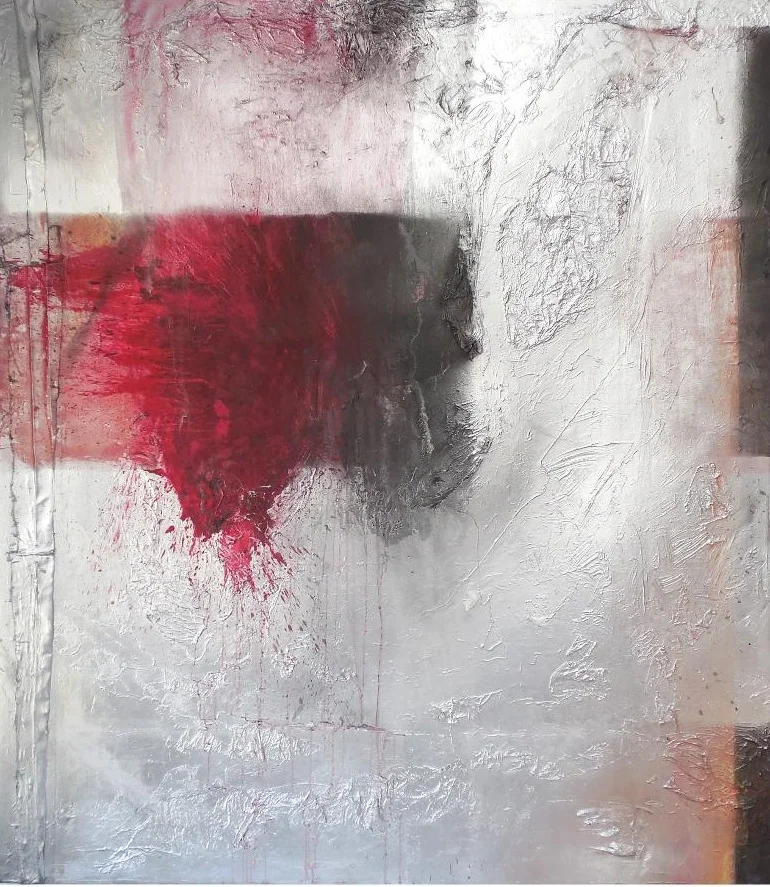 JINGSHEN KONGXU (The Spiritual Vold) Oil / Mixed Media, 73” x 65” , 2019