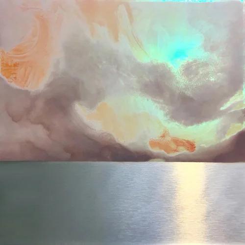 Soul’s Delight 2, 2019, Mixed Media In Resin on Aluminum, 12" x 12"