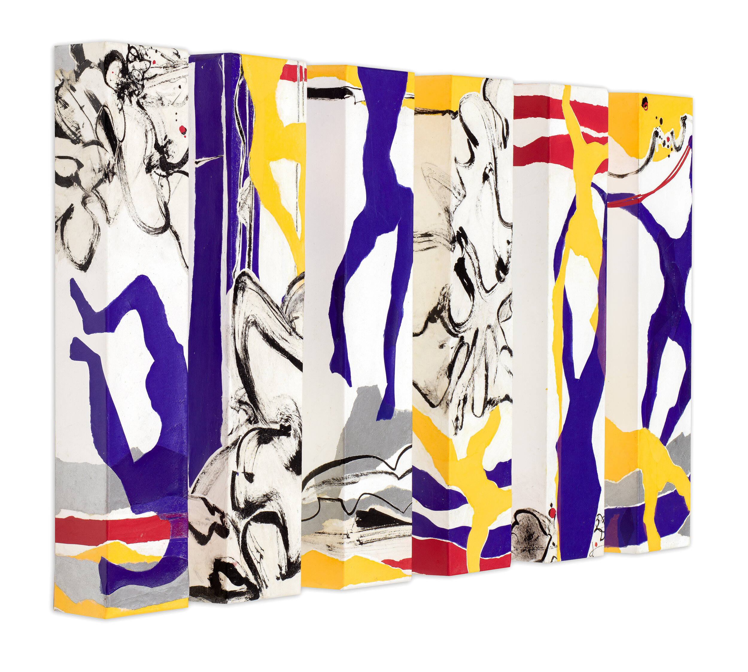 5 panels of abstract photograph and drawing based on marsh grasses