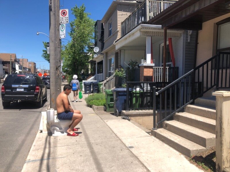 Social distancing is really working in Toronto, ON……Privacy?…not so much……thanks PK.