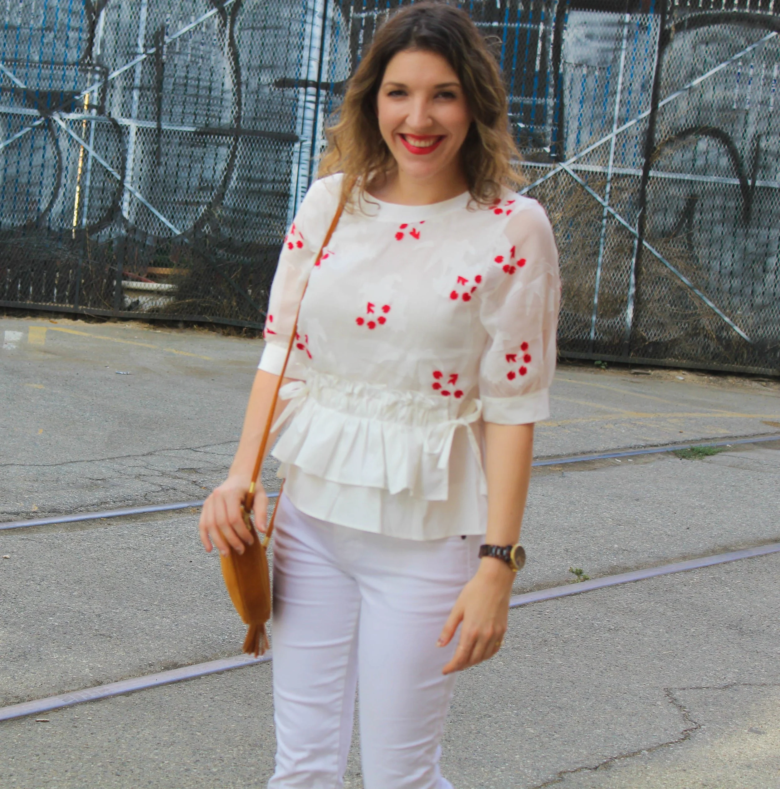 Top: Shein // Pants: similar here // Shoes: similar here // Bag: similar here
