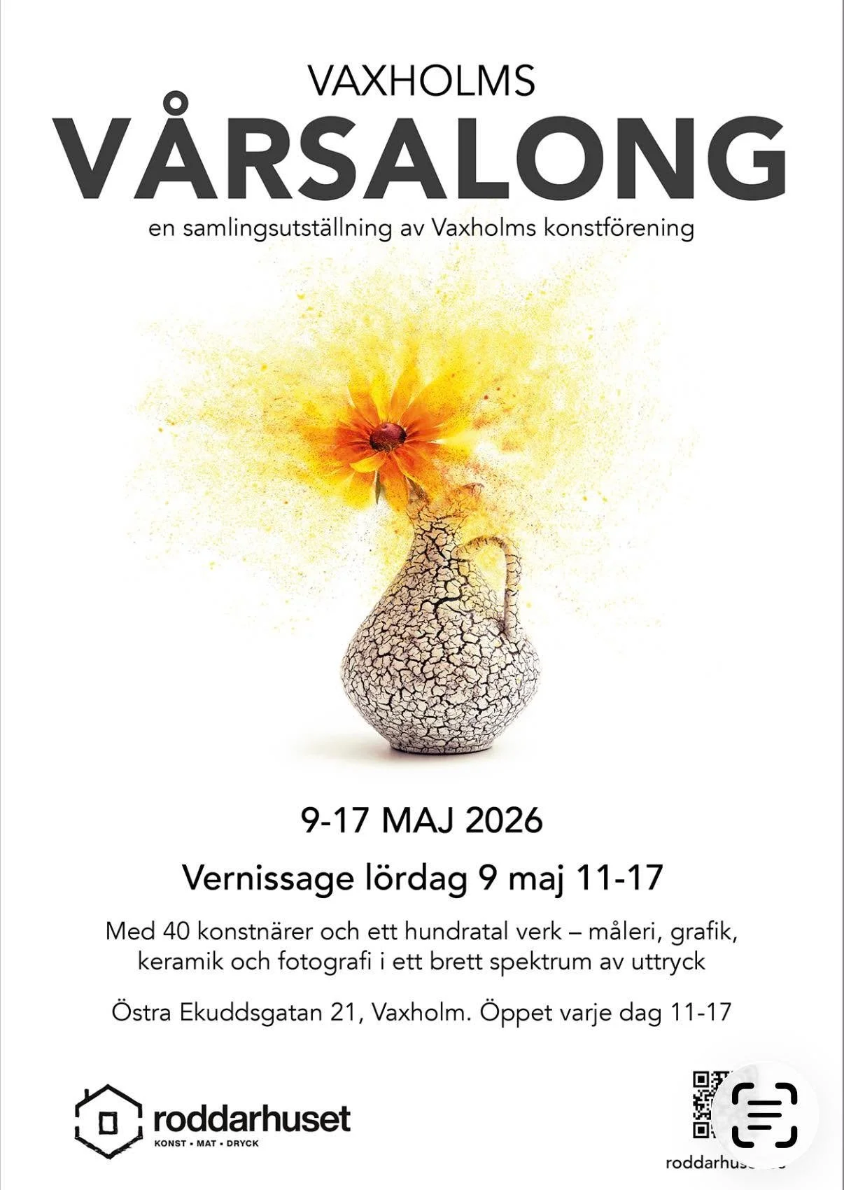 Konstintresserad?
Utflyktssugen?
I morgon l&ouml;rdag &auml;r det vernissage f&ouml;r Vaxholms v&aring;rsalong! 
Undertecknad deltar!
V&auml;lkommen!