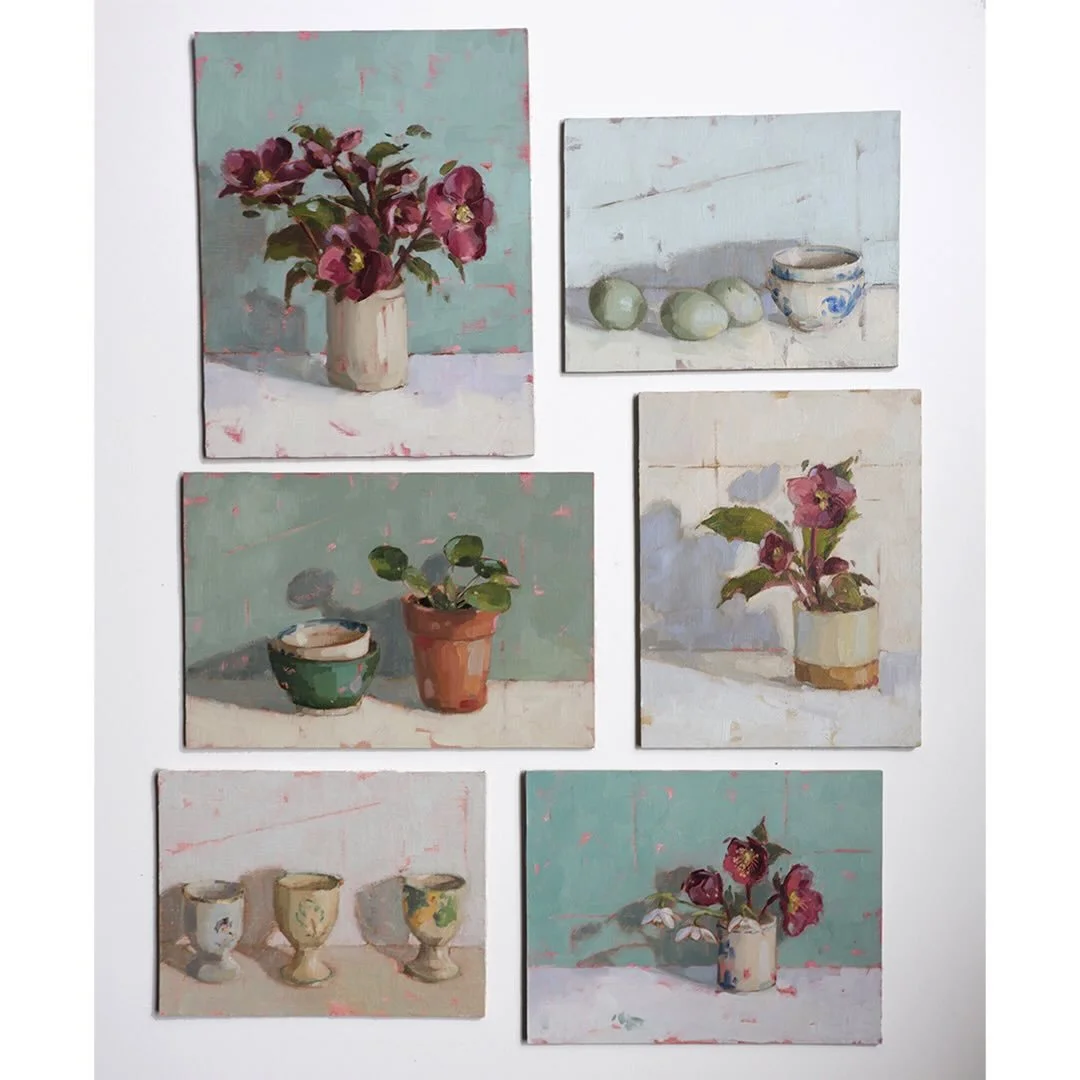 W I N T E R  S T I L L
New Collection released Sunday 1st March

Some recent still life paintings which I&rsquo;ll be releasing this coming Sunday 1st March as part of my Winter Still collection. I really enjoyed painting these at the start of the ye