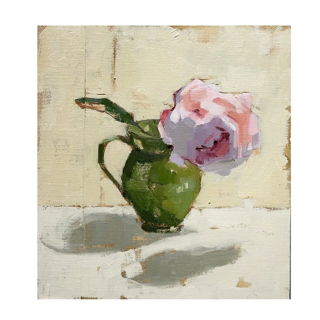 The peonies are looking so amazing this year so I painted this little study of one today. This is my first ever painting of a peony. I always see so many beautiful depictions of them but have often wondered where on earth to start with them. Well, I 