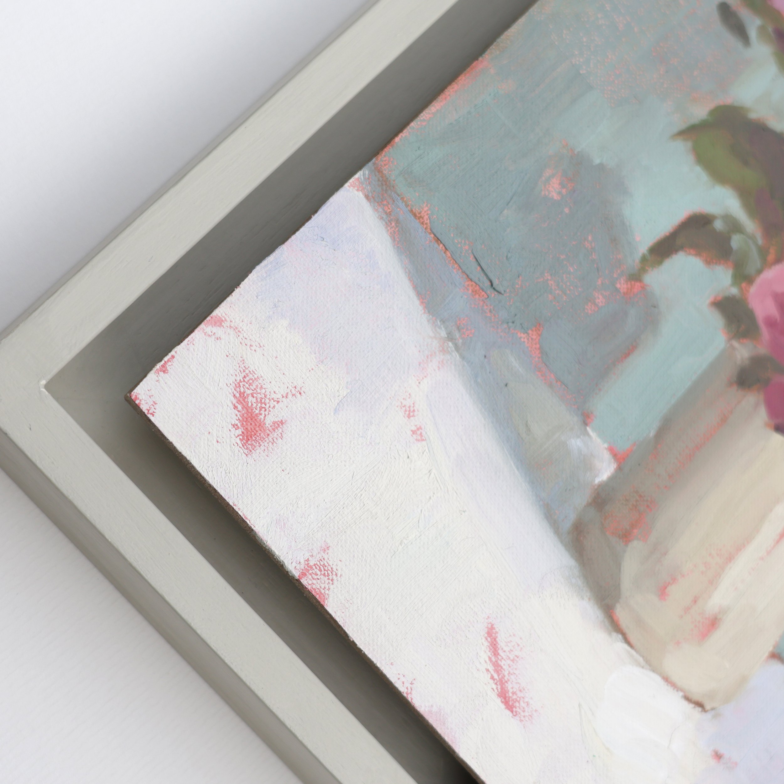 First Hellebores on Blue painted frame.jpg