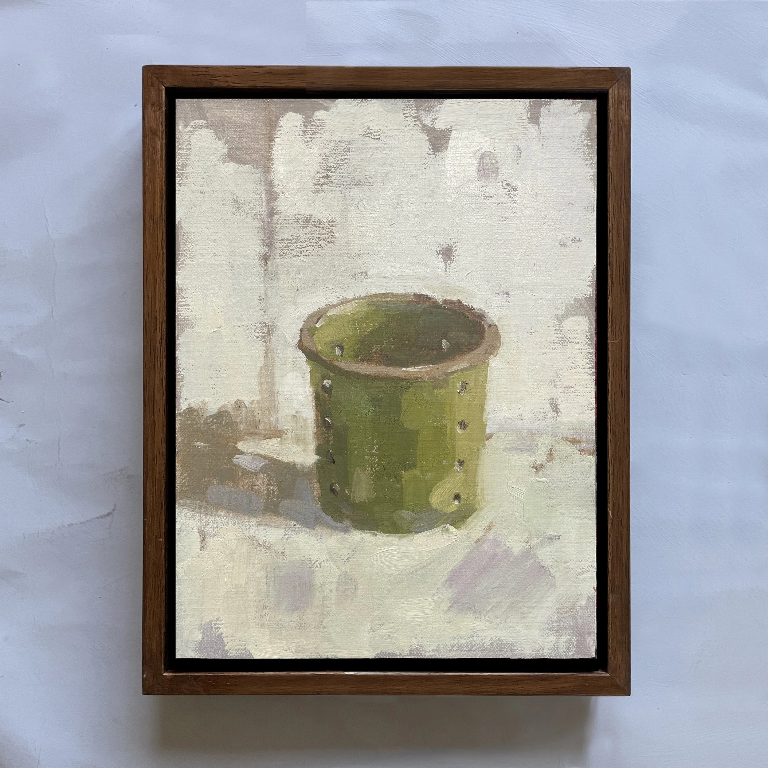 Study of a Green Cheese Strainer Dark Box.jpg