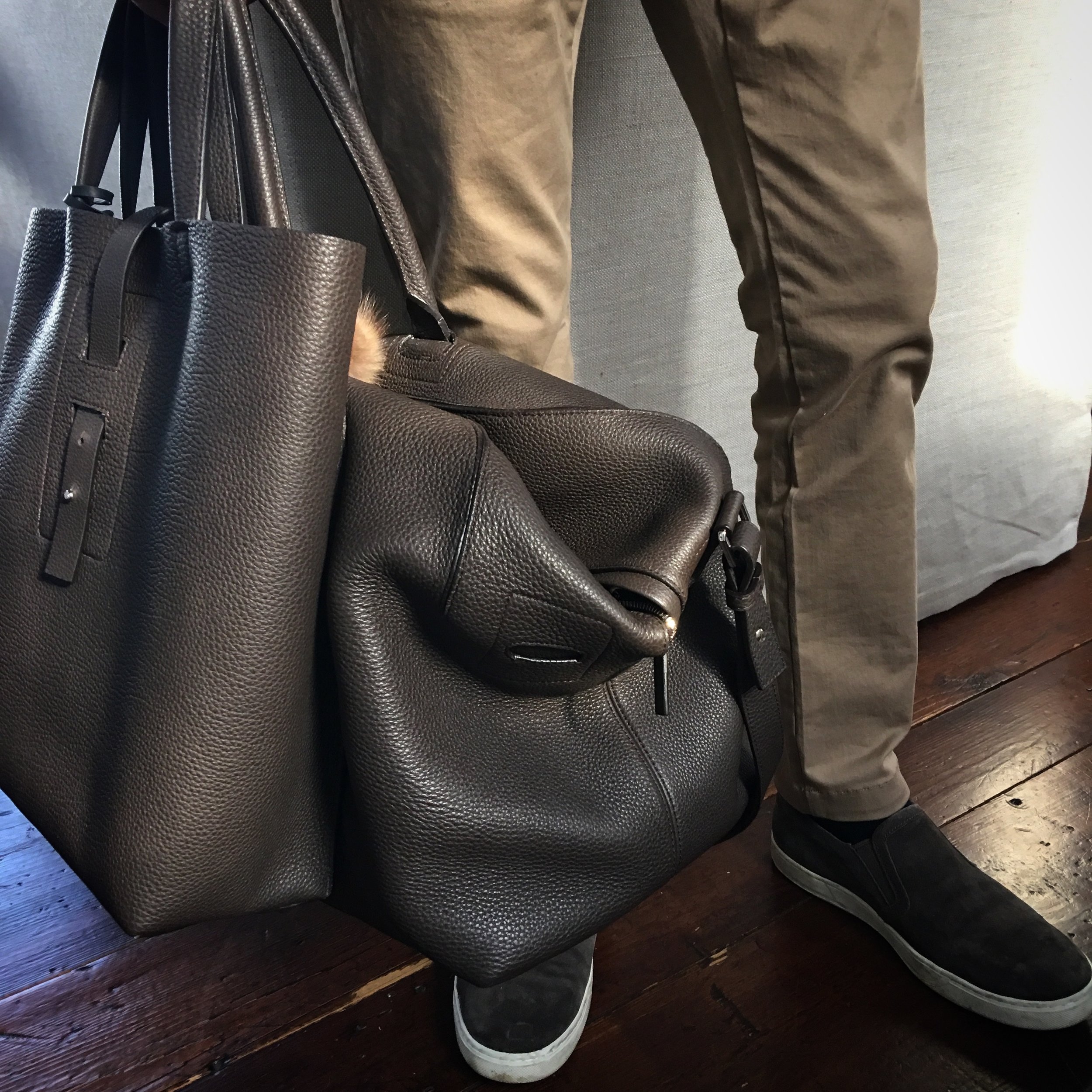 Grey New England Duffle and Tote