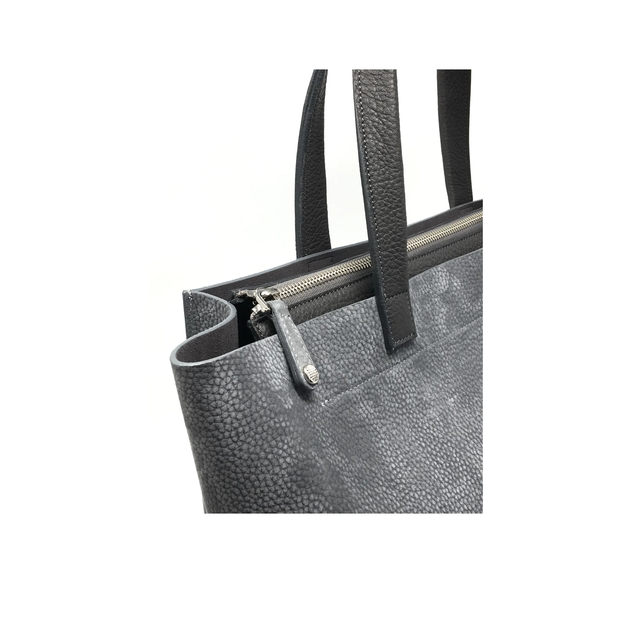 New England Shopper Tote Stone Grey Nabuck 2.JPG