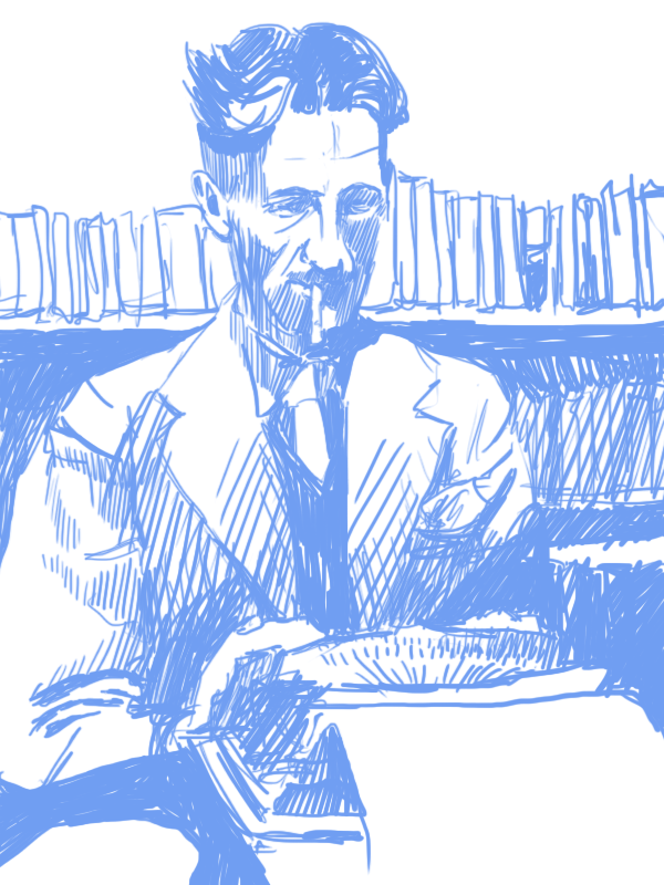 George Orwell writing 1984