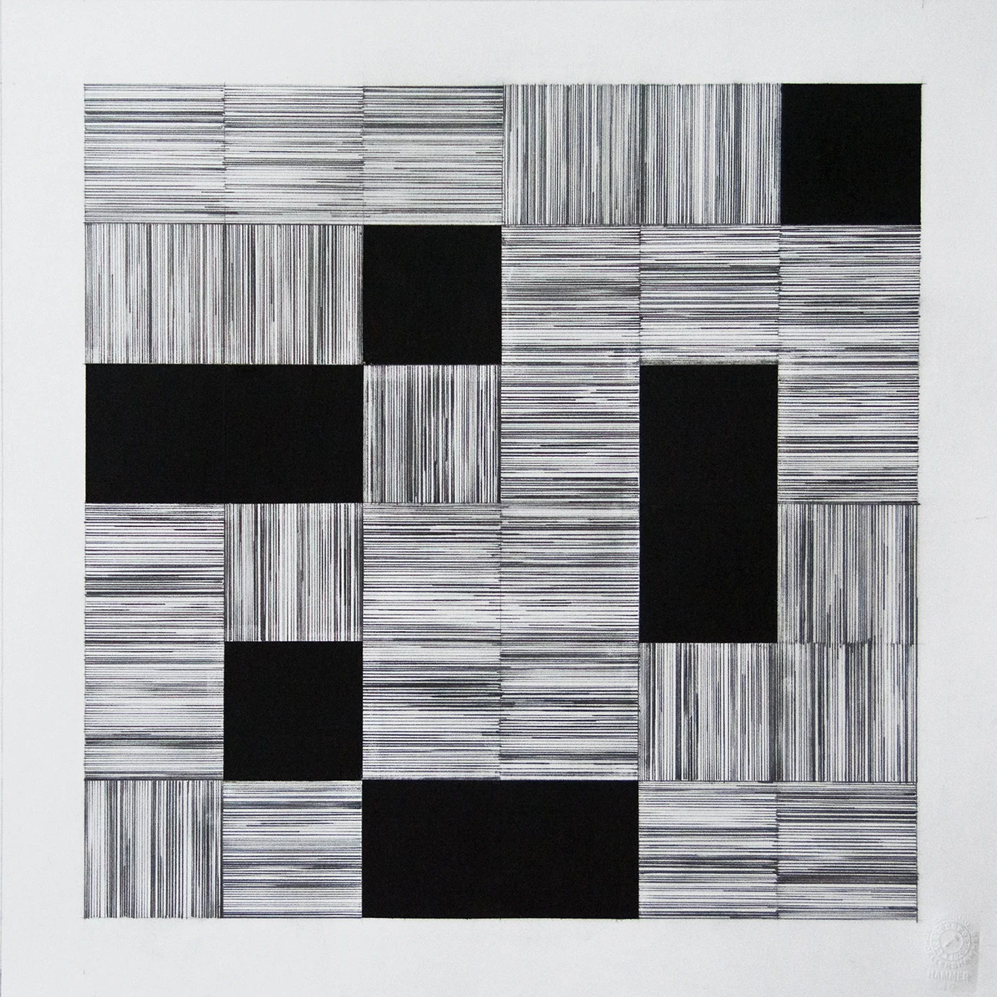 36x36 cm Blyant og oljepastell på papir 2018