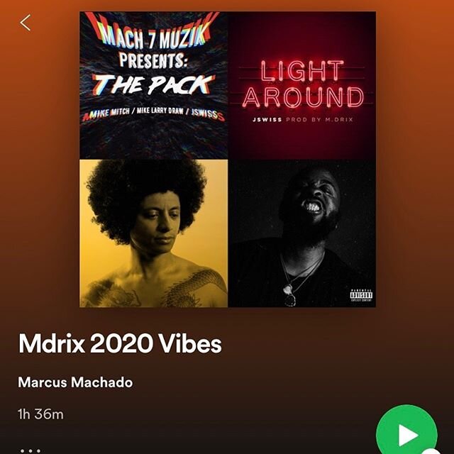 Go Check Out My New Playlist @spotify It Features All Songs I&rsquo;ve Had The Honor To Be On This Past Year🙏🏽 It&rsquo;s Array Of All Different Genres. Support All Of These Artists Giving Y&rsquo;all Good Music. Take A Listen 🎧 #marcusmachado #md