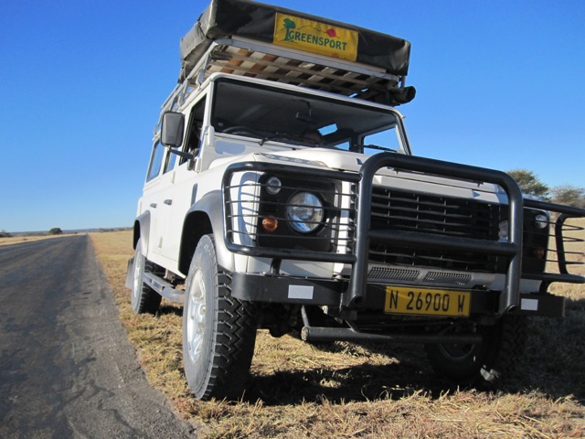 The rugged, classic, Land Rover 110 with roof-top tent