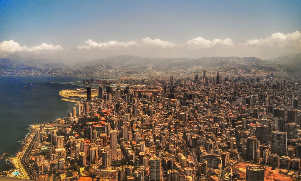 Beirut, city by the Med, with mountains in the background Picture courtesy of marviikad (Flickr)