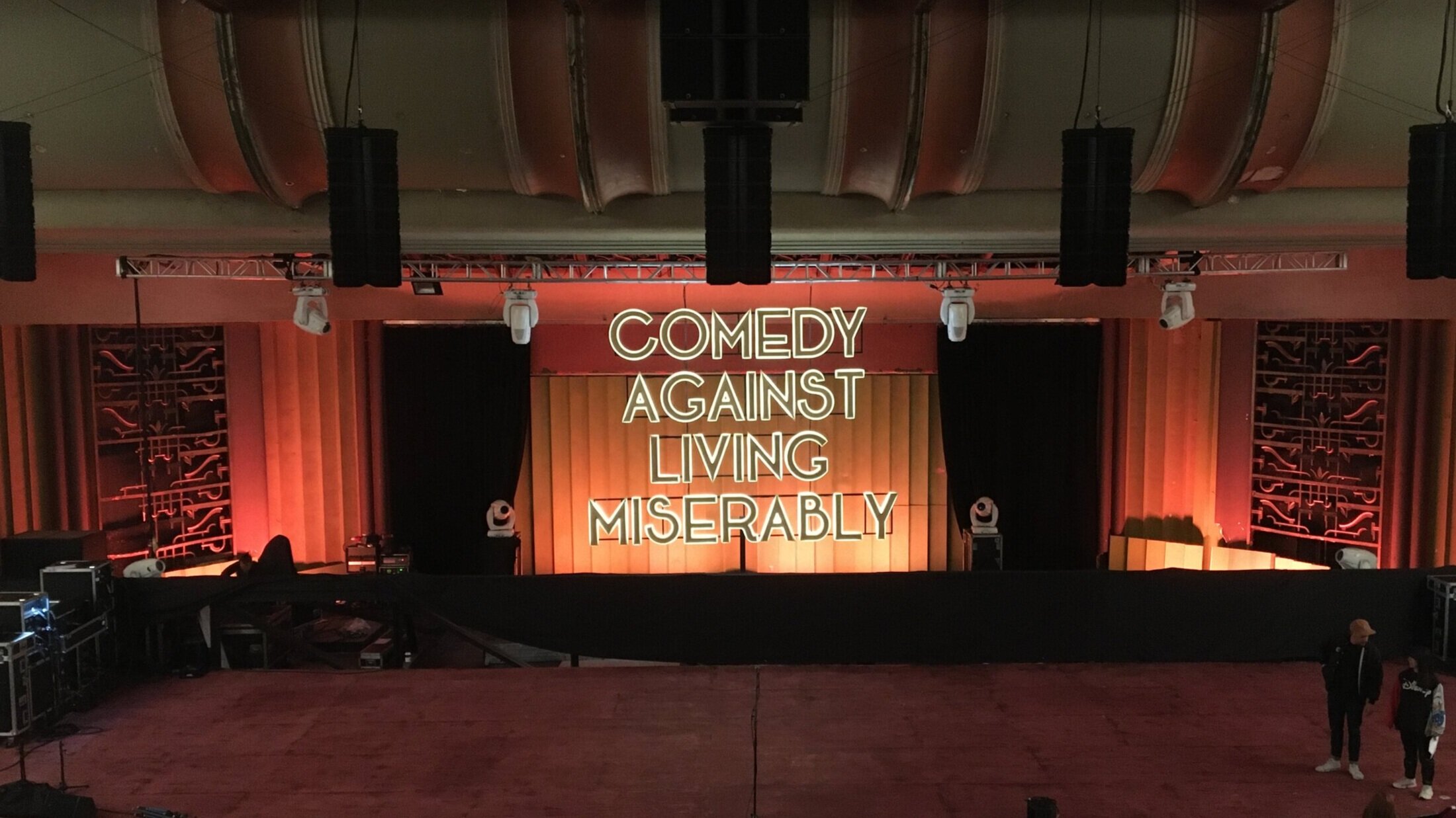Comedy Against Living Miserably - Backdrop Sign