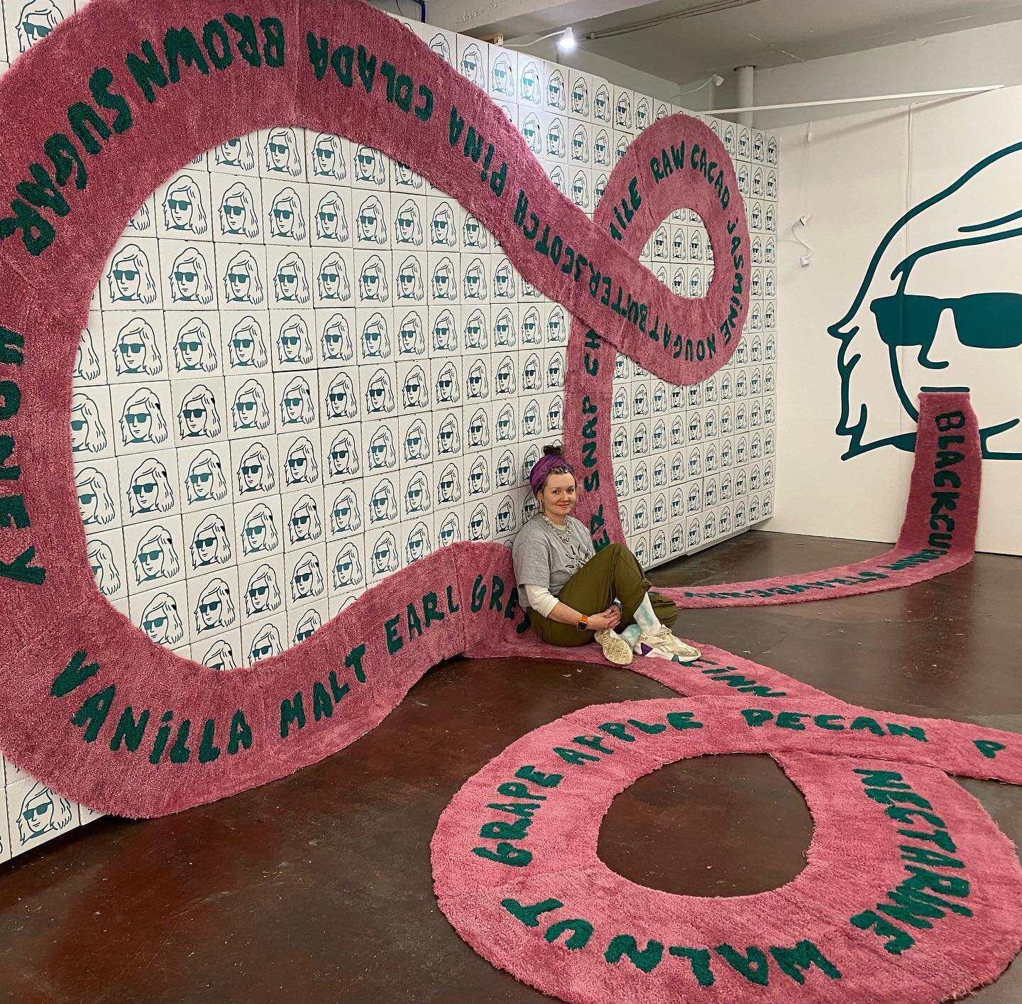 25m tufted cut pile rug tongue licked it&rsquo;s way around our installation for @minorfigures stand at @londoncoffeefestival. What a delicious project. With thanks to @minorfigures for giving us the taste and to the @create_180 gang for licking it i