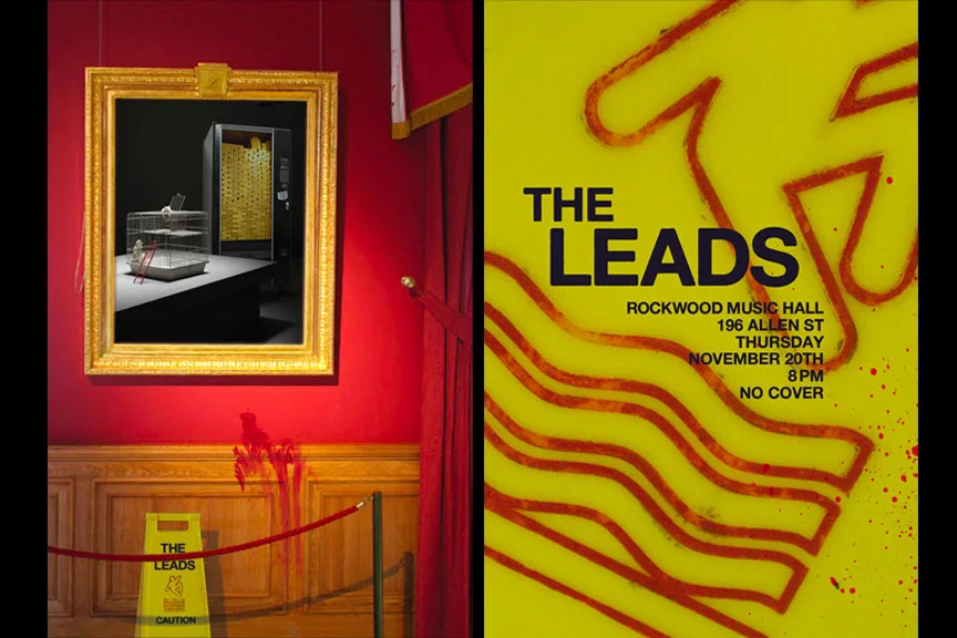 Postcard (front + back)  |  The Leads, band
