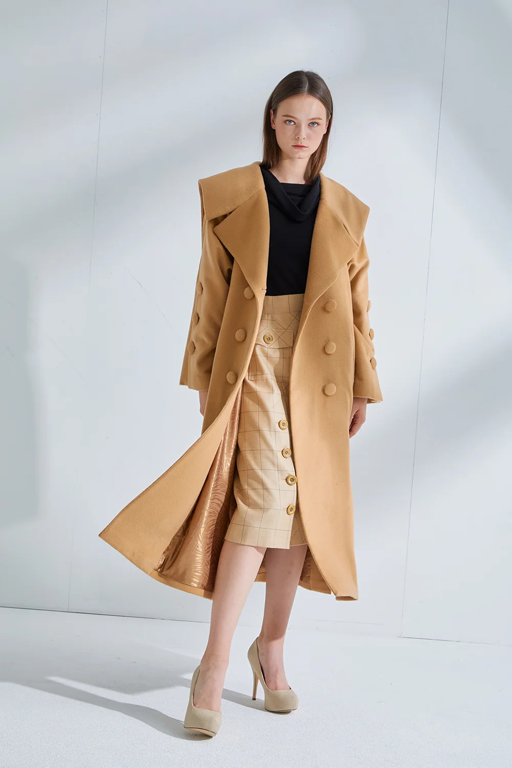 oversized collar coat