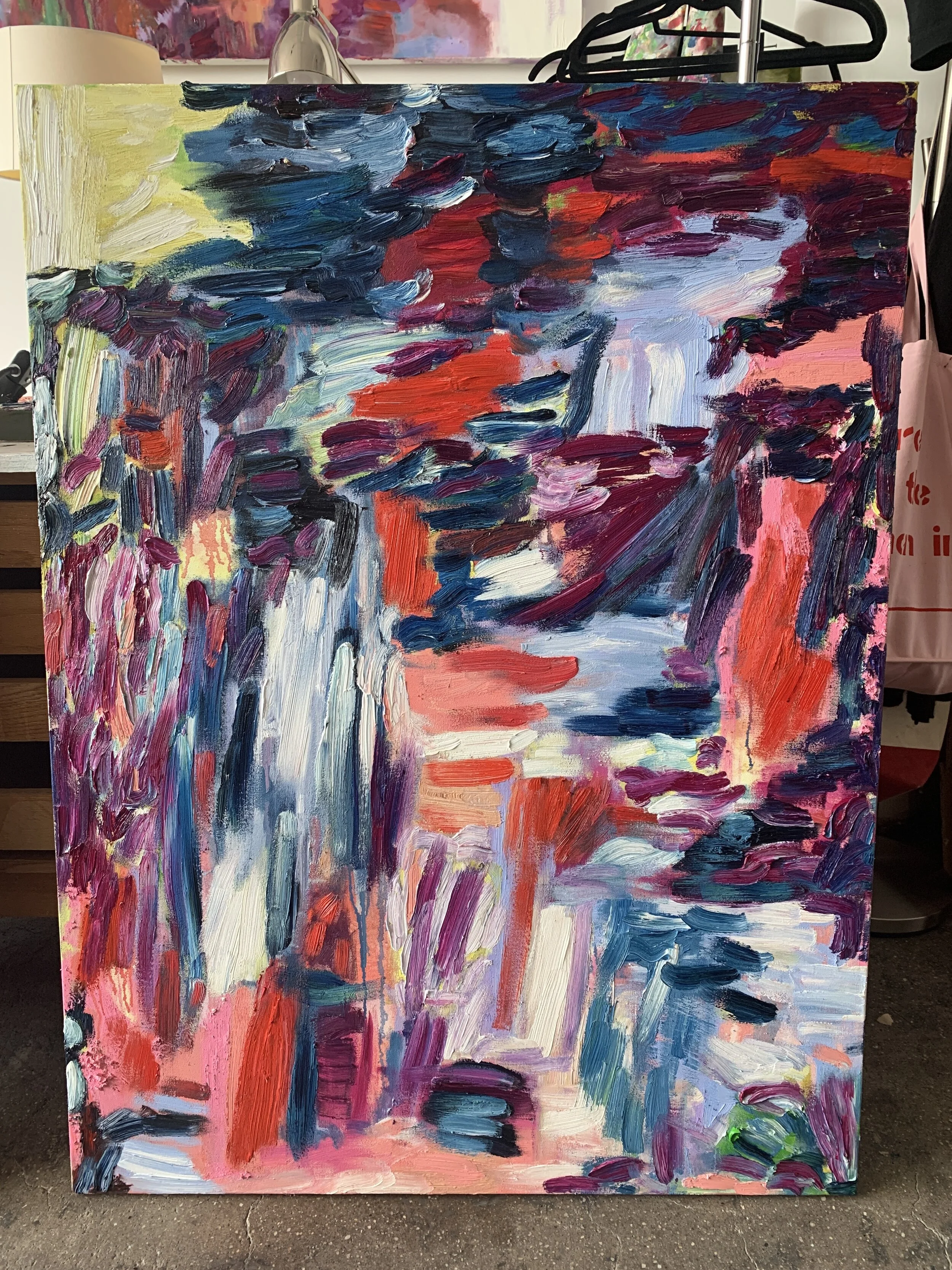 contemporary colorful oil painting by Monica Shulman