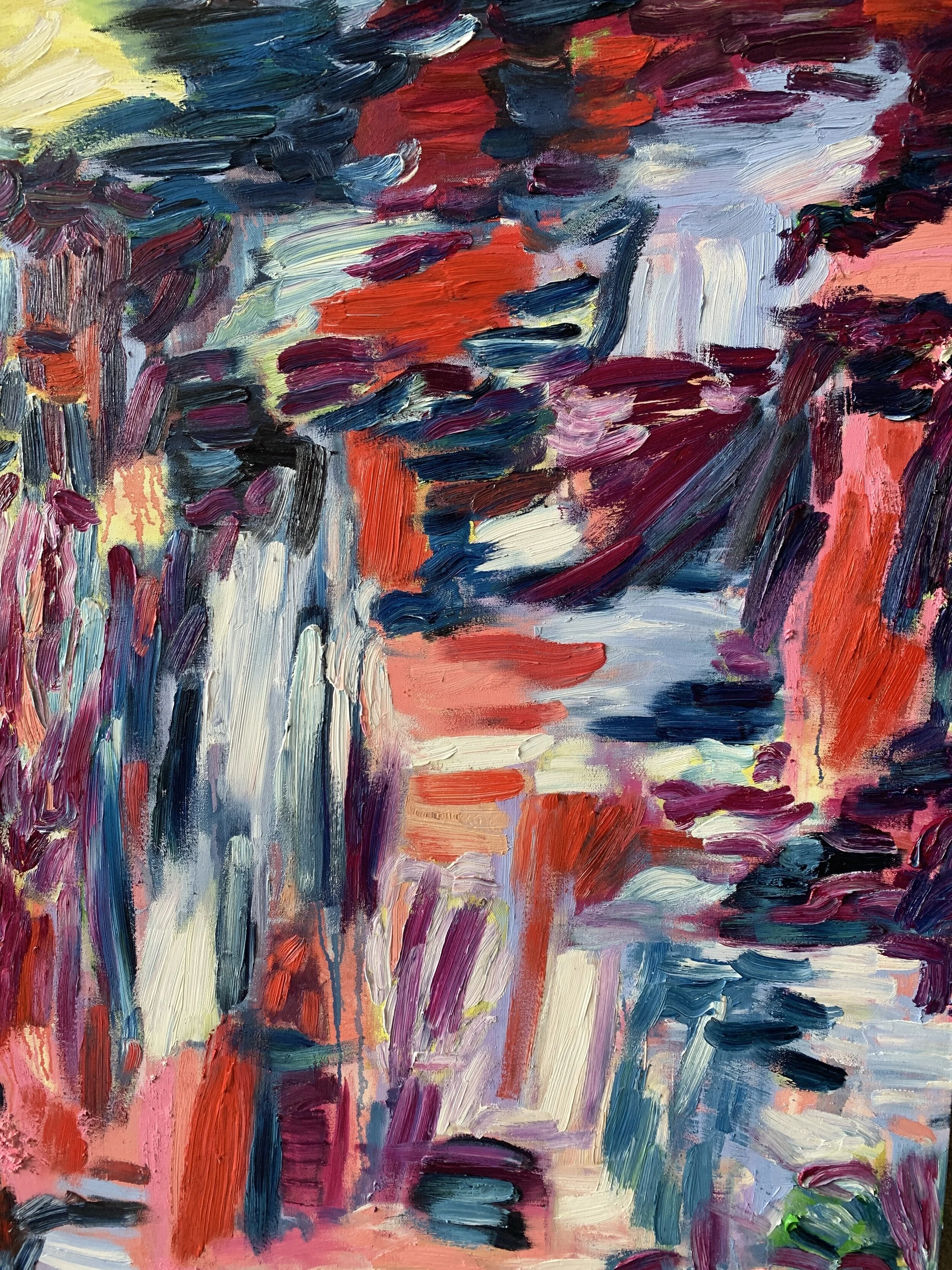 contemporary colorful oil painting by Monica Shulman