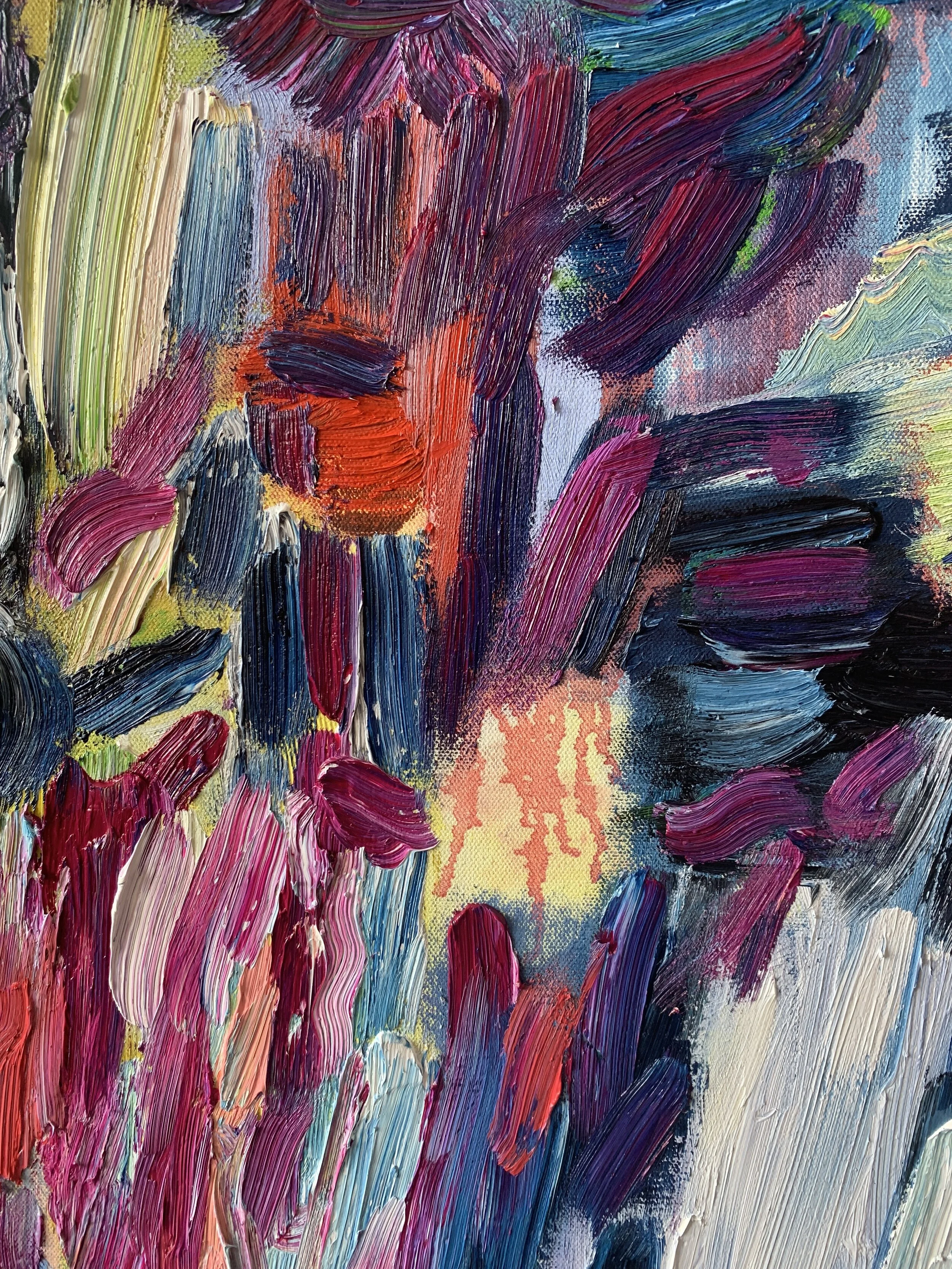 contemporary colorful oil painting by Monica Shulman