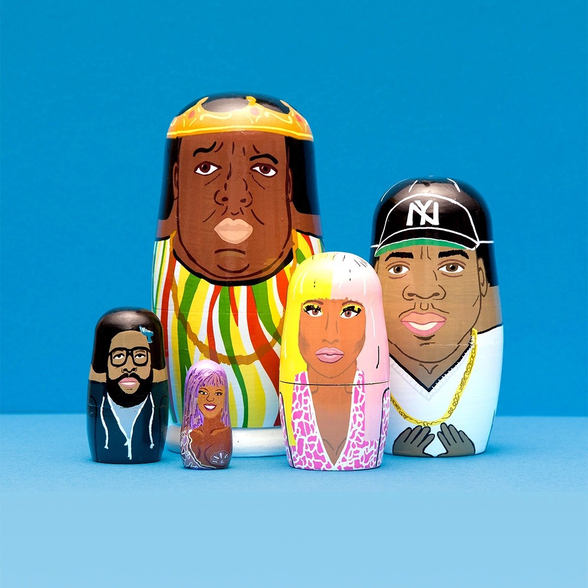 East Coast Rappers Wooden Nesting Doll Sets 2.jpeg
