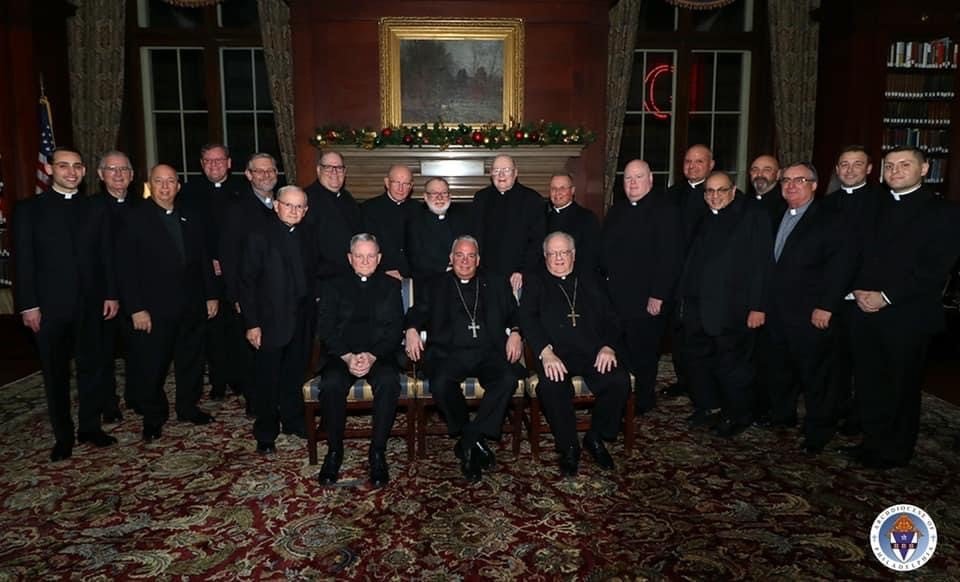  A gathering of priests with Most Rev. Archbishop Nelson J. Perez 