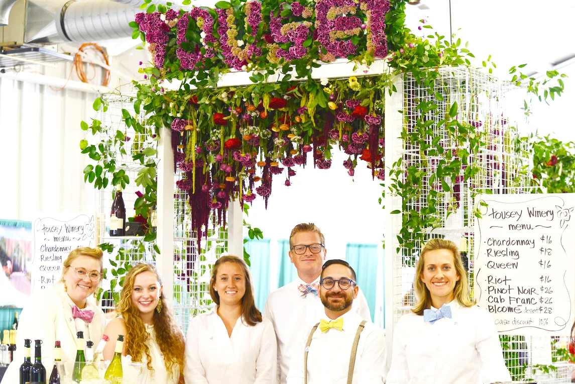 The Tousey staff at the Floral Entry Arch.