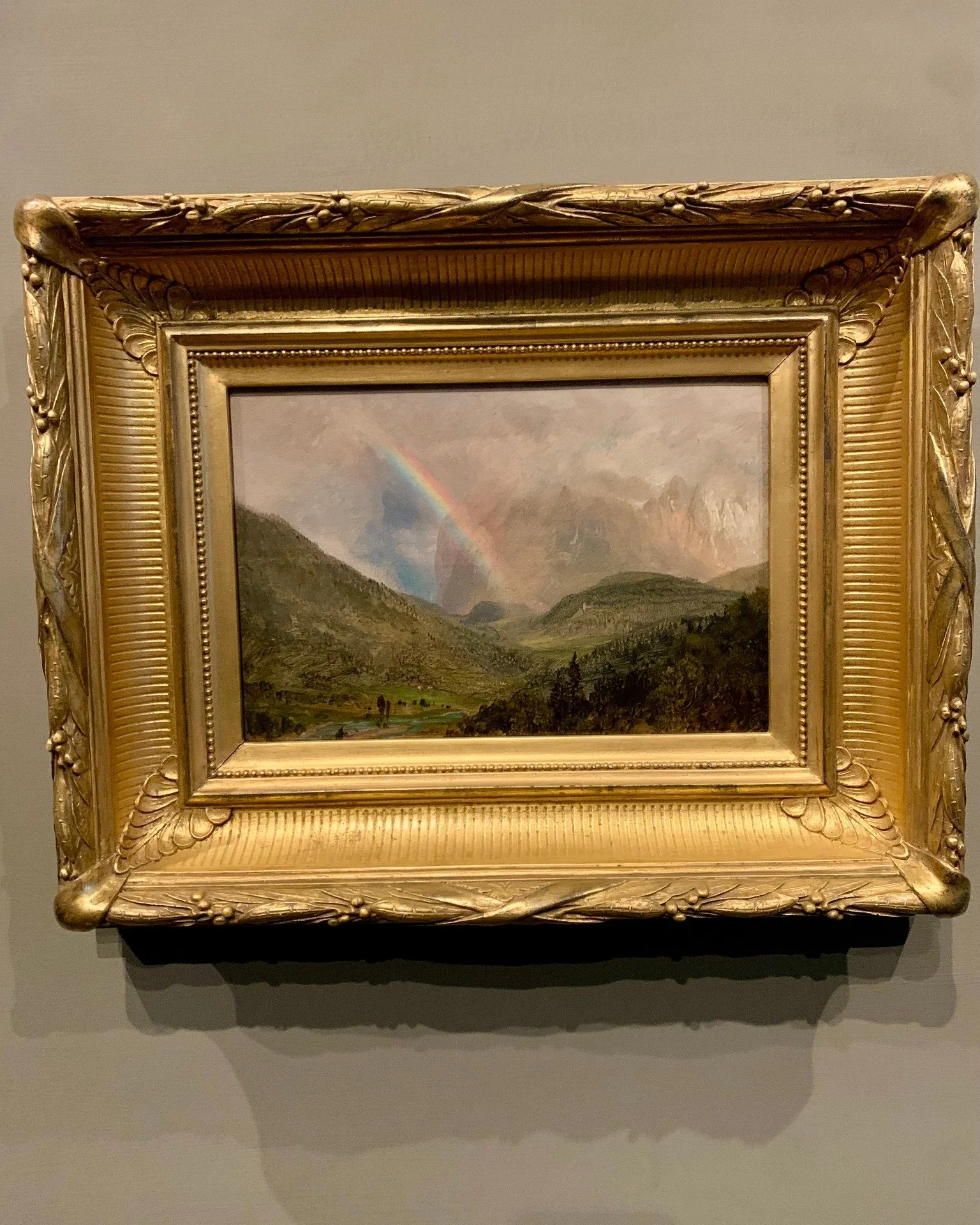 Frederic Edwin Church knew how to capture the sky&rsquo;s drama. From the soft glow of a rainbow to the electric pulse of the Aurora Borealis. Two tiny paintings, two totally different moods&hellip; Both masterpieces from @olanafredericchurch&rsquo;s
