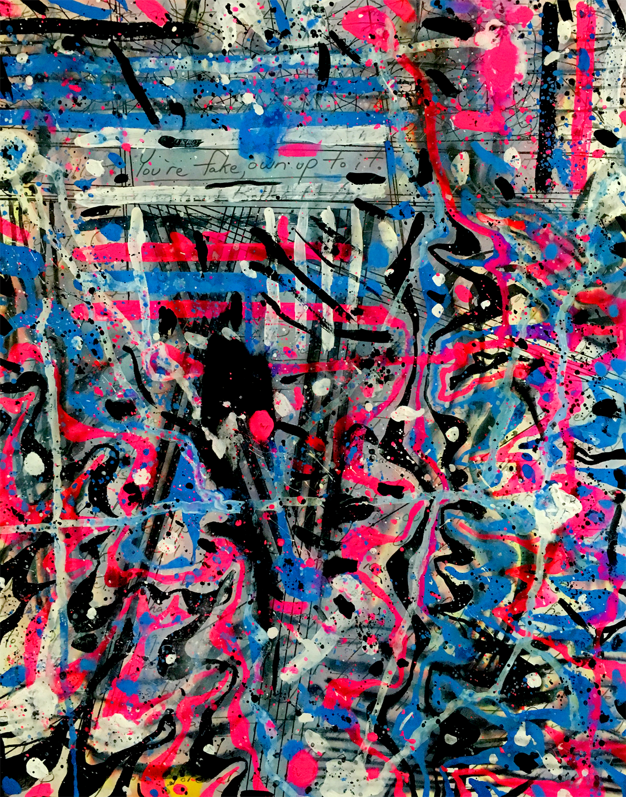 Abstract Guache Painted Notes