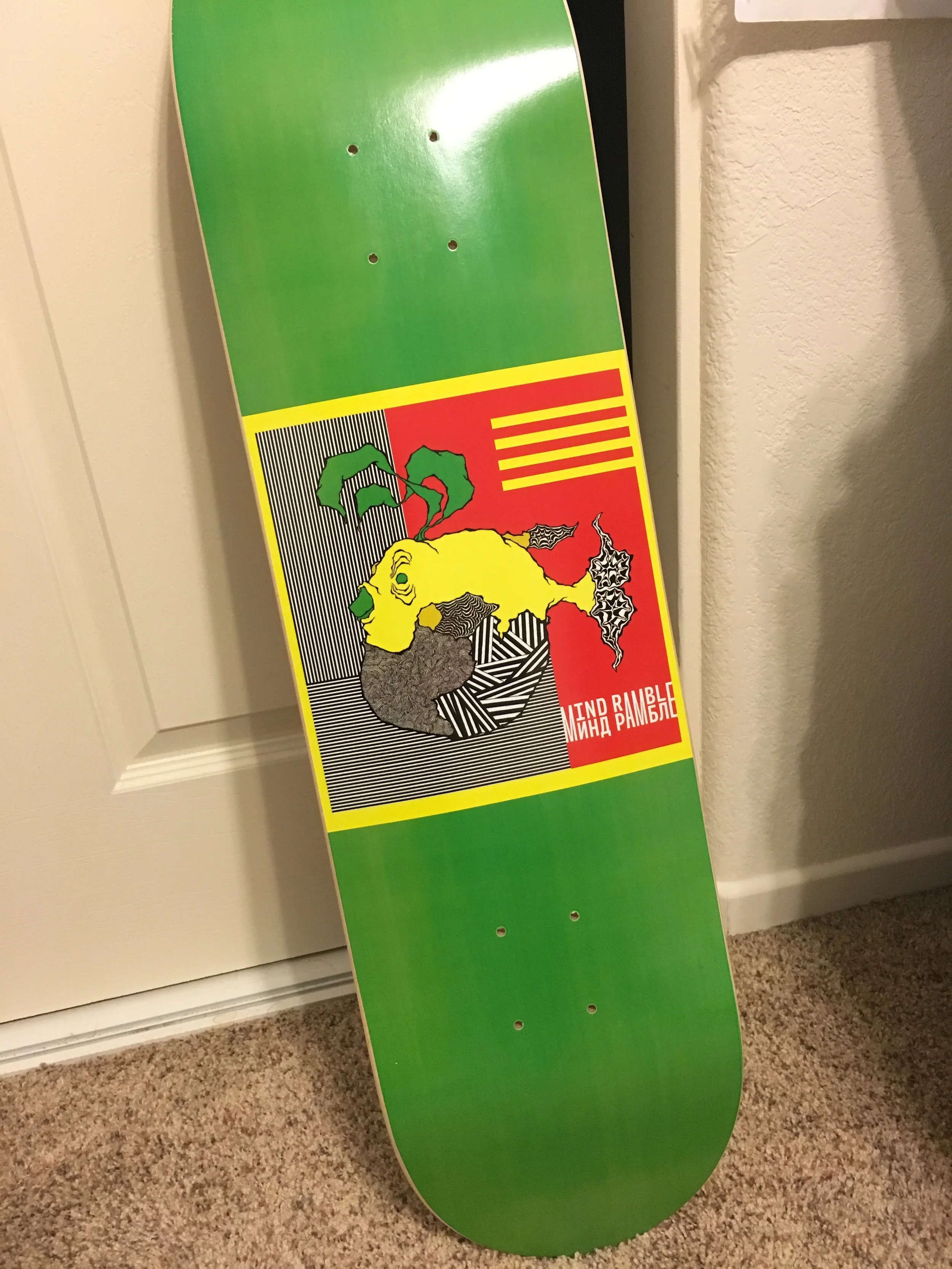 Obscene Blowfish Skateboard Graphic